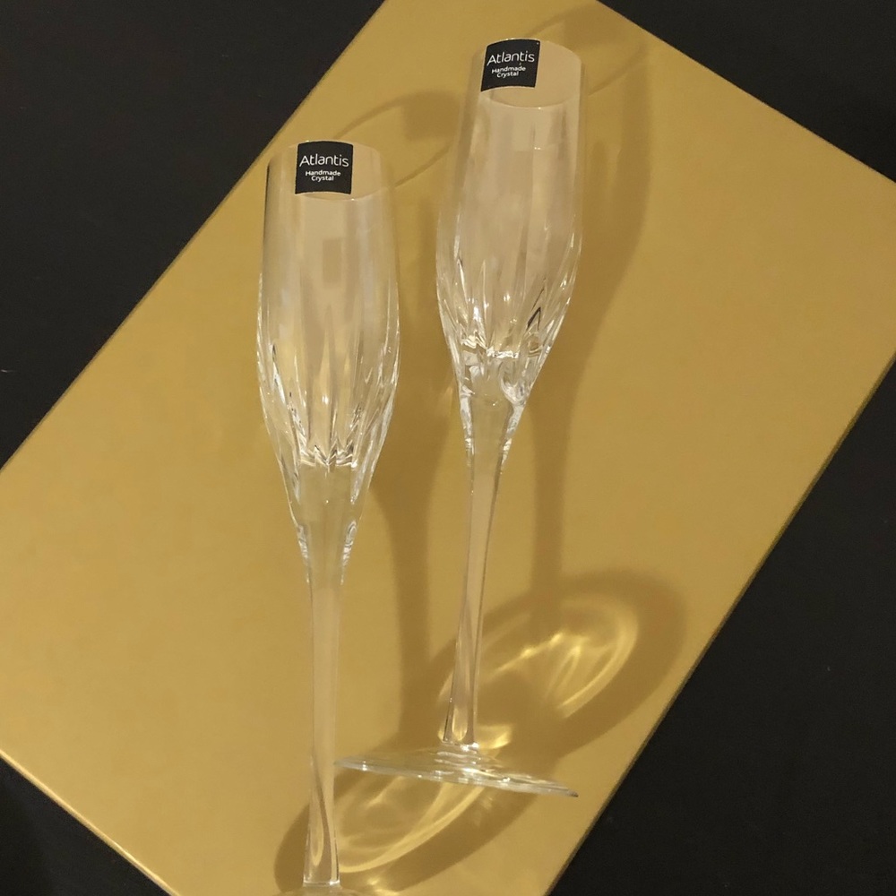VERA WANG Crystal Champagne Flutes